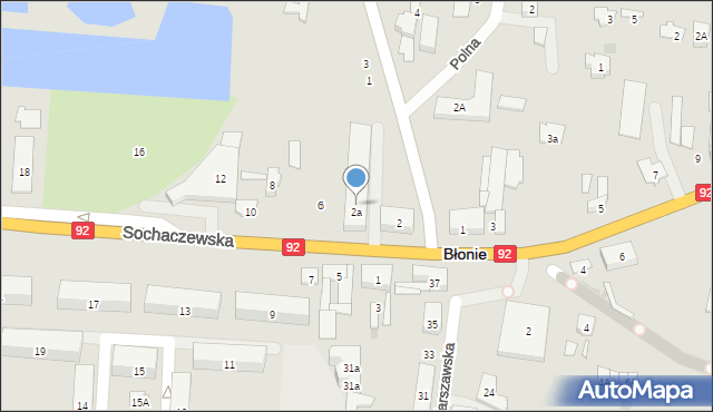 Błonie, Sochaczewska, 4, mapa Błonie