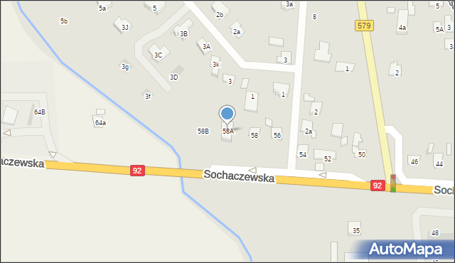 Błonie, Sochaczewska, 58A, mapa Błonie
