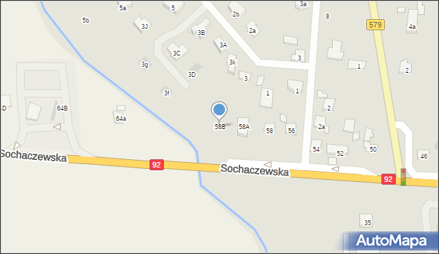 Błonie, Sochaczewska, 58B, mapa Błonie