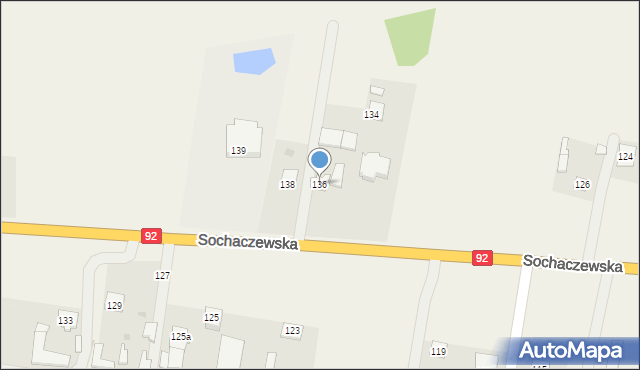 Błonie-Wieś, Sochaczewska, 136, mapa Błonie-Wieś