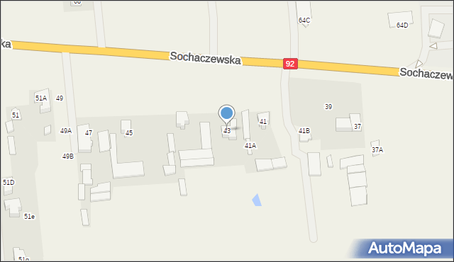 Błonie-Wieś, Sochaczewska, 43, mapa Błonie-Wieś