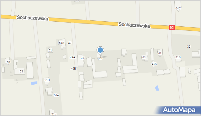 Błonie-Wieś, Sochaczewska, 45, mapa Błonie-Wieś