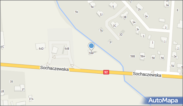 Błonie-Wieś, Sochaczewska, 64a, mapa Błonie-Wieś