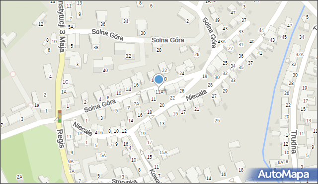 Bochnia, Solna Góra, 11A, mapa Bochni