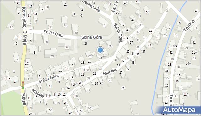 Bochnia, Solna Góra, 24, mapa Bochni