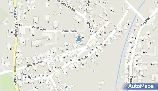 Bochnia, Solna Góra, 26A, mapa Bochni