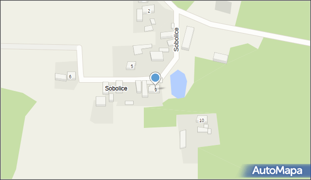 Bodzów, Sobolice, 9, mapa Bodzów