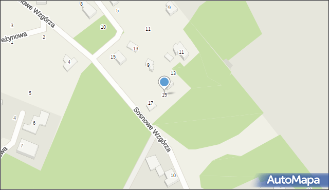 Bojano, Sosnowe Wzgórza, 15, mapa Bojano