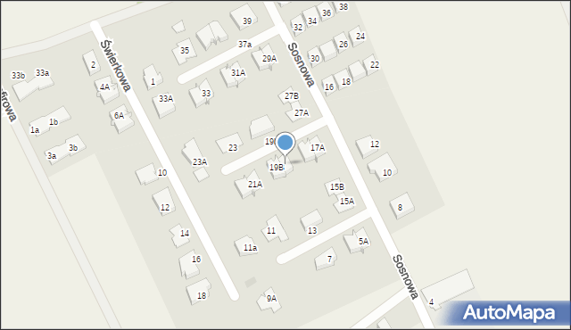 Bolesławice, Sosnowa, 19A, mapa Bolesławice