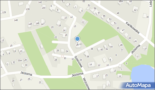 Borkowo, Sosnowa, 15, mapa Borkowo