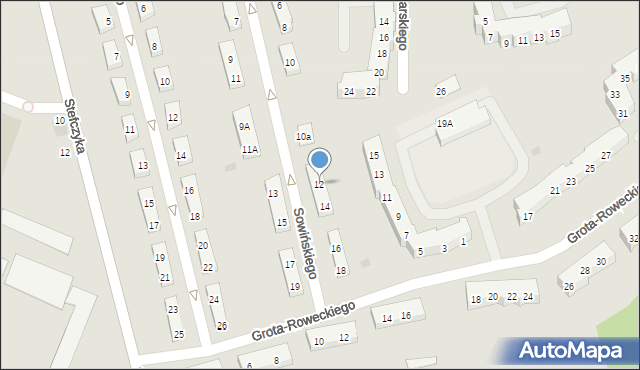 Braniewo, Sowińskiego Józefa, gen., 12, mapa Braniewo