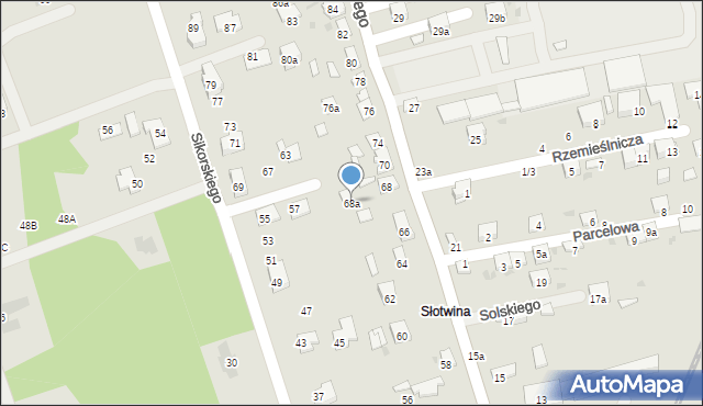 Brzesko, Solskiego Ludwika, 68a, mapa Brzesko