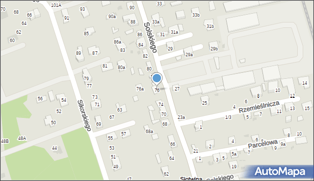 Brzesko, Solskiego Ludwika, 76, mapa Brzesko