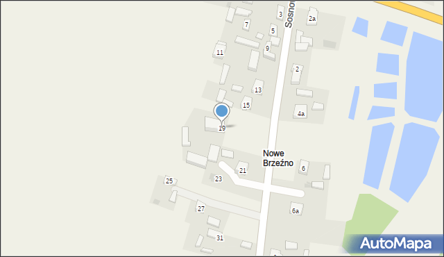 Brzeźno, Sosnowa, 19, mapa Brzeźno