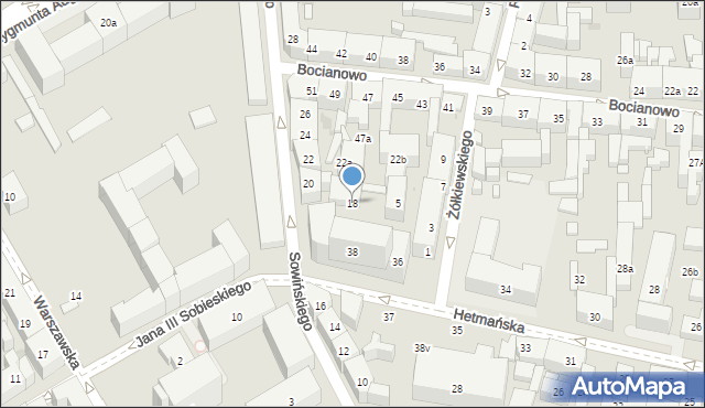Bydgoszcz, Sowińskiego Józefa, gen., 18, mapa Bydgoszczy
