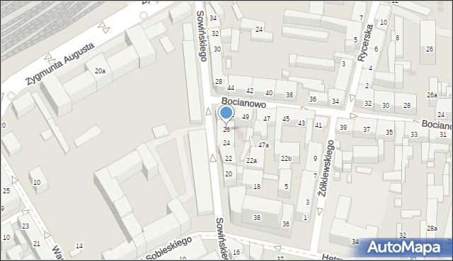 Bydgoszcz, Sowińskiego Józefa, gen., 26, mapa Bydgoszczy