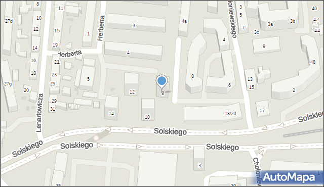 Bydgoszcz, Solskiego Ludwika, 8, mapa Bydgoszczy