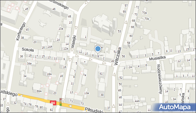 Bytom, Sokoła, 4, mapa Bytomia