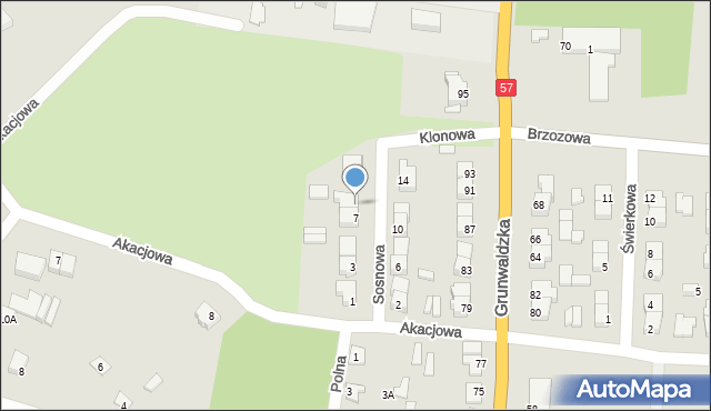 Chorzele, Sosnowa, 9, mapa Chorzele