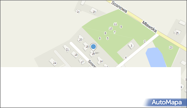 Chruszczewo, Sosnowa, 16, mapa Chruszczewo