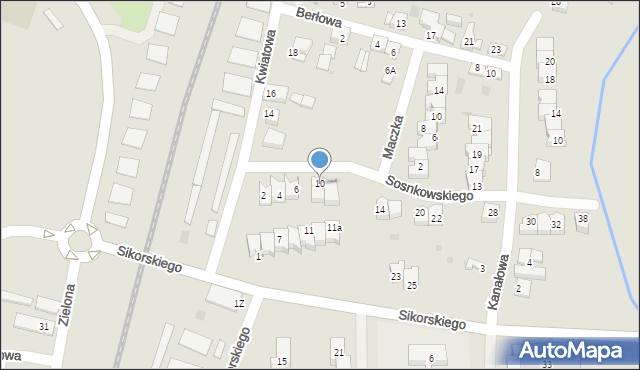 Chrzanów, Sosnkowskiego Kazimierza, gen., 10, mapa Chrzanów