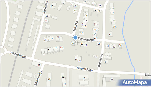 Chrzanów, Sosnkowskiego Kazimierza, gen., 16, mapa Chrzanów