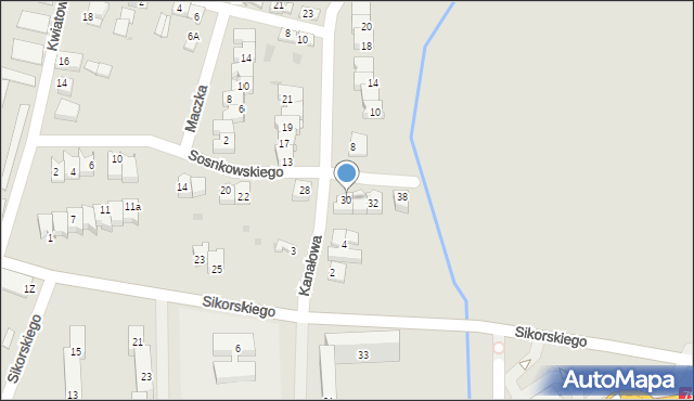 Chrzanów, Sosnkowskiego Kazimierza, gen., 30, mapa Chrzanów
