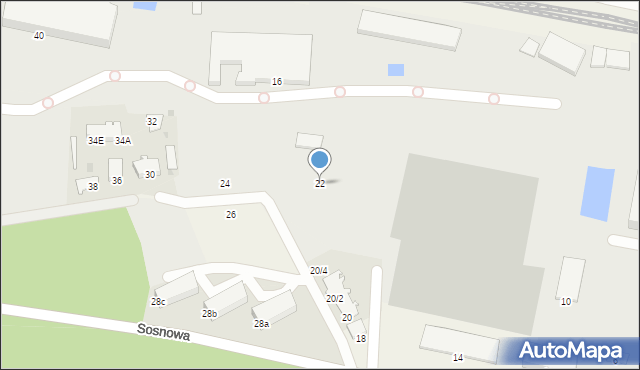 Cierpice, Sosnowa, 22, mapa Cierpice
