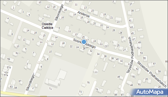 Ćwiklice, Sosnkowskiego Kazimierza, gen., 26, mapa Ćwiklice