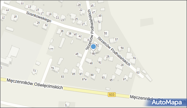 Ćwiklice, Sosnkowskiego Kazimierza, gen., 50, mapa Ćwiklice