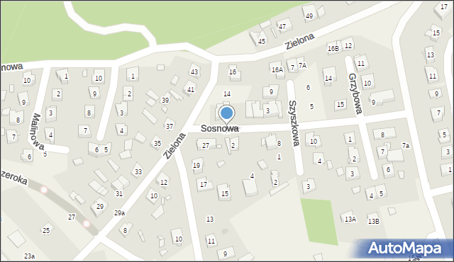 Czerwonak, Sosnowa, 16, mapa Czerwonak