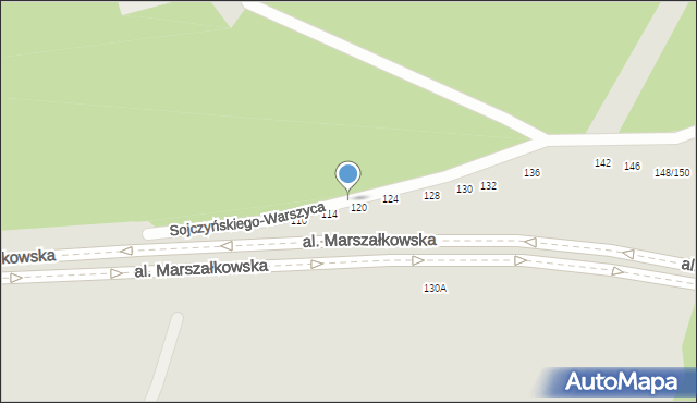 Częstochowa, Sojczyńskiego-Warszyca Stanisława, 118, mapa Częstochowy