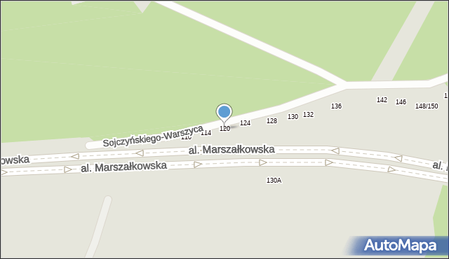 Częstochowa, Sojczyńskiego-Warszyca Stanisława, 120, mapa Częstochowy
