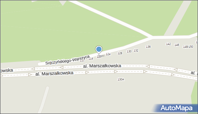 Częstochowa, Sojczyńskiego-Warszyca Stanisława, 120, mapa Częstochowy