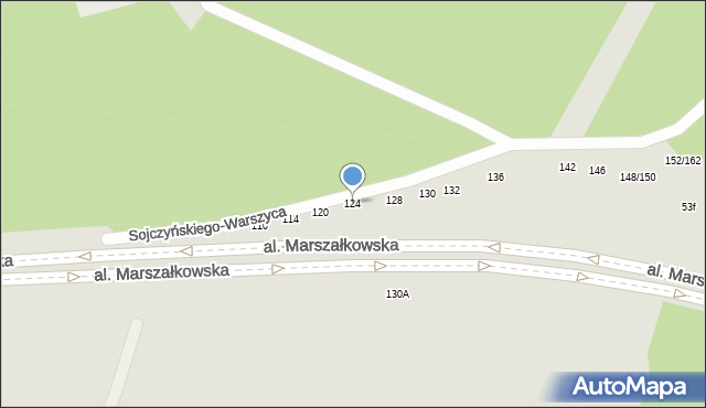 Częstochowa, Sojczyńskiego-Warszyca Stanisława, 124, mapa Częstochowy