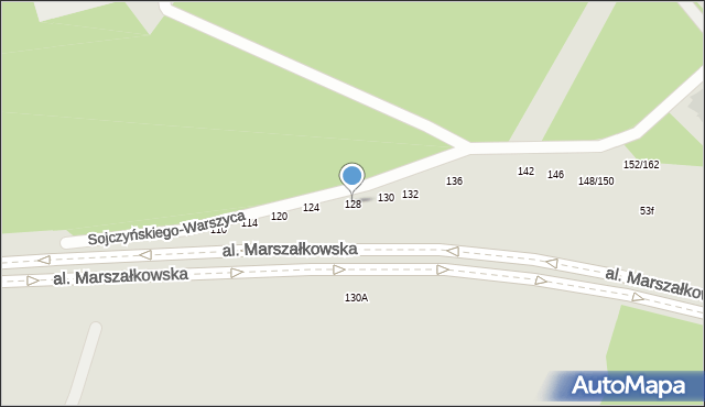 Częstochowa, Sojczyńskiego-Warszyca Stanisława, 128, mapa Częstochowy