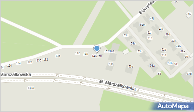 Częstochowa, Sojczyńskiego-Warszyca Stanisława, 148/150, mapa Częstochowy