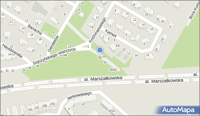 Częstochowa, Sojczyńskiego-Warszyca Stanisława, 52, mapa Częstochowy