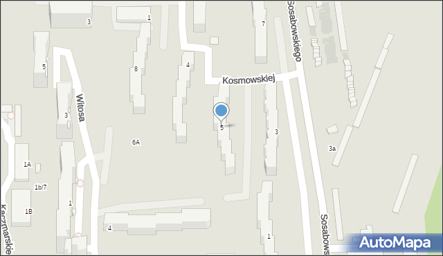 Częstochowa, Sosabowskiego Stanisława Franciszka, gen., 5, mapa Częstochowy