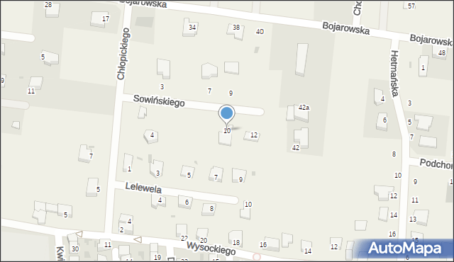Dąbrowa, Sowińskiego Józefa, gen., 10, mapa Dąbrowa