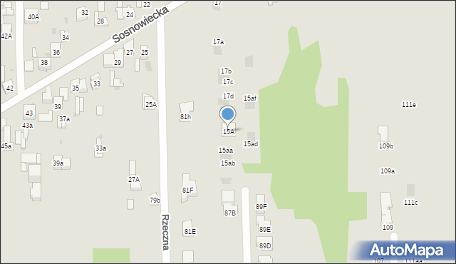 Dąbrowa Górnicza, Sosnowiecka, 15A, mapa Dąbrowa Górnicza