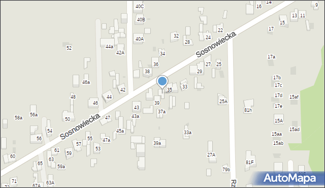 Dąbrowa Górnicza, Sosnowiecka, 37, mapa Dąbrowa Górnicza