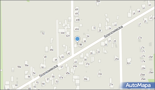 Dąbrowa Górnicza, Sosnowiecka, 40, mapa Dąbrowa Górnicza