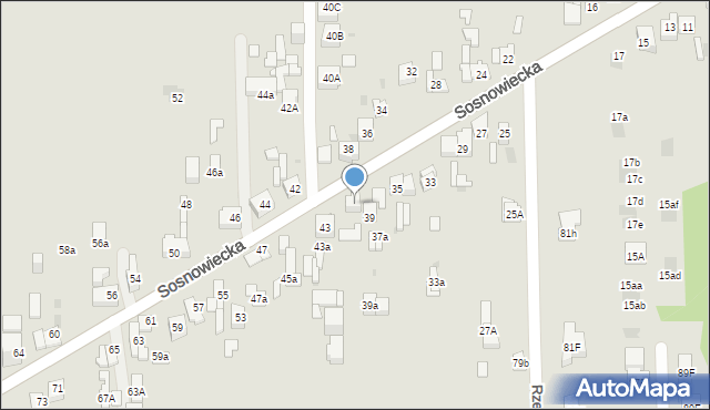 Dąbrowa Górnicza, Sosnowiecka, 41, mapa Dąbrowa Górnicza