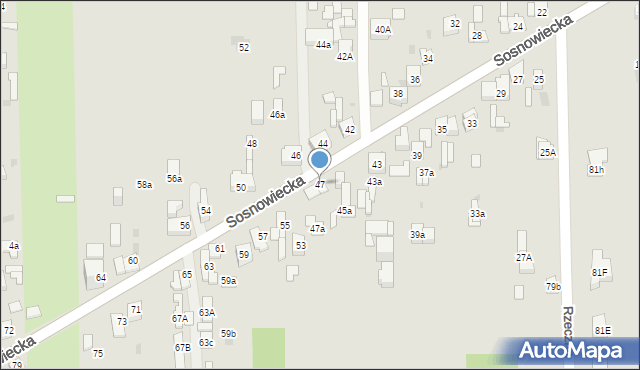 Dąbrowa Górnicza, Sosnowiecka, 47, mapa Dąbrowa Górnicza