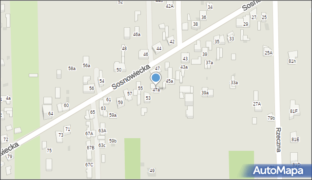 Dąbrowa Górnicza, Sosnowiecka, 47a, mapa Dąbrowa Górnicza