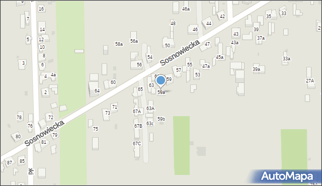 Dąbrowa Górnicza, Sosnowiecka, 59a, mapa Dąbrowa Górnicza