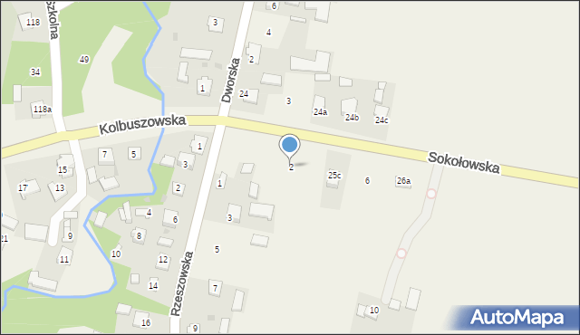 Dzikowiec, Sokołowska, 2, mapa Dzikowiec