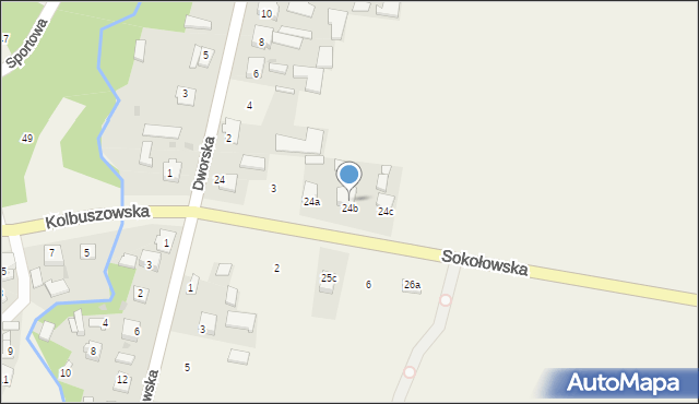 Dzikowiec, Sokołowska, 7, mapa Dzikowiec