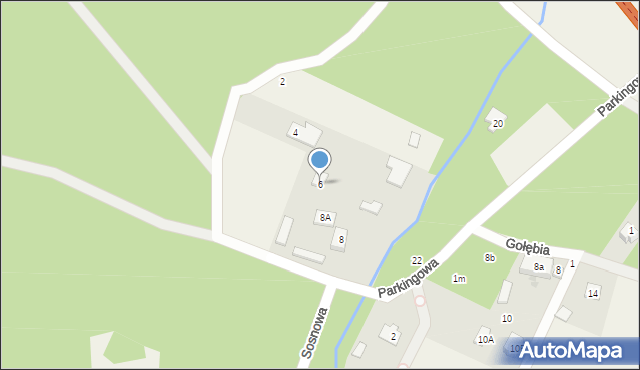 Emów, Sosnowa, 6, mapa Emów